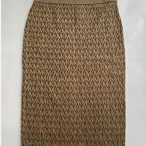 Michael Kors Gold Pencil Skirt
